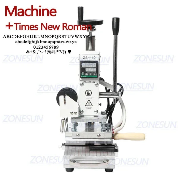 ZONESUN ZS110 Hot Foil Stamping Bronzing Embossing Machine Slideable Workbench Digital Leather PVC Paper Heat Press Machine