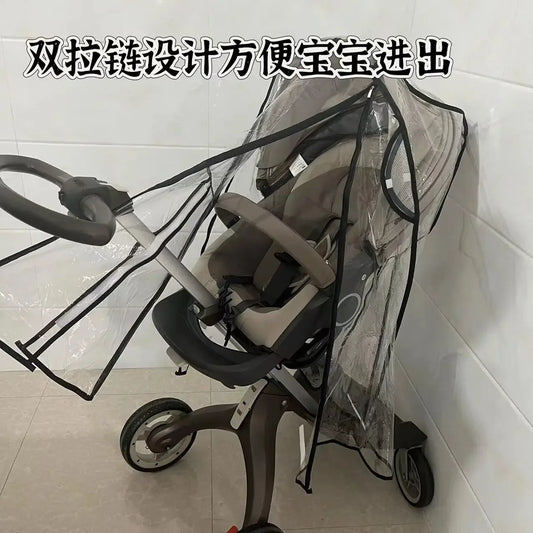 stokkeXploryX V4 V5 V6 scoot Baby stroller accessories waterproof and rainproof cover, transparent windproof and dustproof