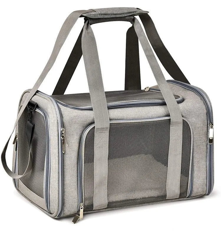 Airline Approved Pet Carrier for Cats & Dogs – Foldable Dog Bag with Soft Mat, Breathable Mesh Windows, Travel-Ready Cat Carrier