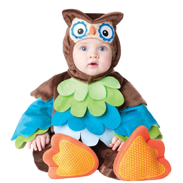 New Arrival High Quality Baby Boys Girls Halloween Dinosaur Costume Romper Kids Clothing Set Toddler Co-splay Triceratops