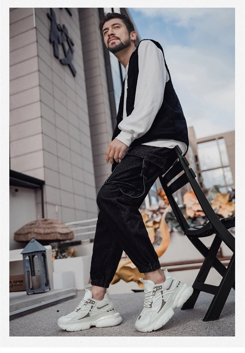 High Quality Casual Sports Elevator Shoes Height Boosting Dad Shoes for Men Hidden Heels Increase Insole 8CM Unisex Lift Sneaker