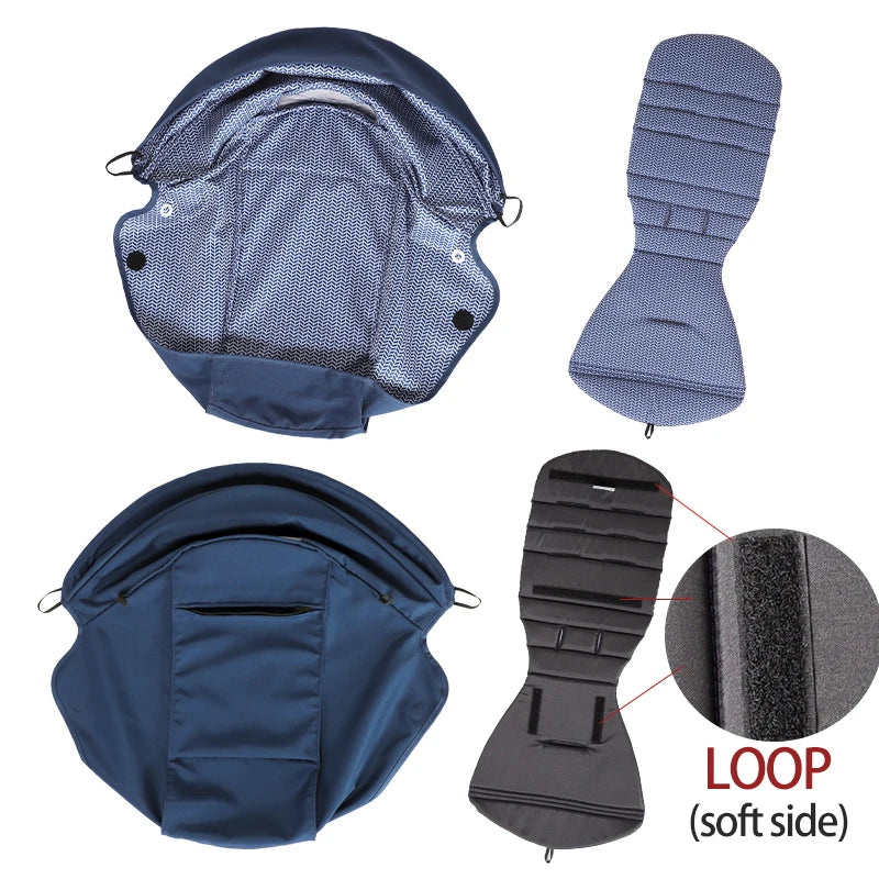 175° Stroller Hood&Seat Liner For Babyzen Yoyo Canopy Cover Cushion Fit YOYO2/YOYA Pram Sunshade 1:1 Fabric Stroller Accessories