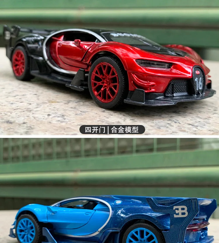 1：32 Bugatti Vision Gt Metal Alloy Car Model Diecast & Toy Vehicles Car Model High Simulation Miniature Scale Childrens Toy Gift