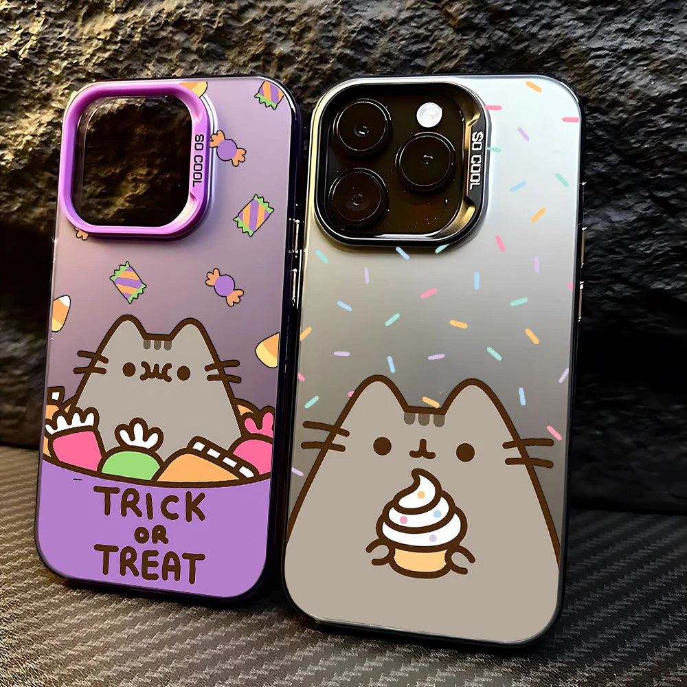 Cute P-Pusheens Phone Case For iPhone 17 16e 16 15 14 13 12 11 mini Pro Max X XR XSMAX 8 7 Air Plus Anti Fall Matte Back Cover