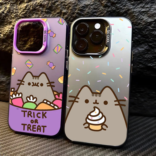 Cute P-Pusheens Phone Case For iPhone 17 16e 16 15 14 13 12 11 mini Pro Max X XR XSMAX 8 7 Air Plus Anti Fall Matte Back Cover