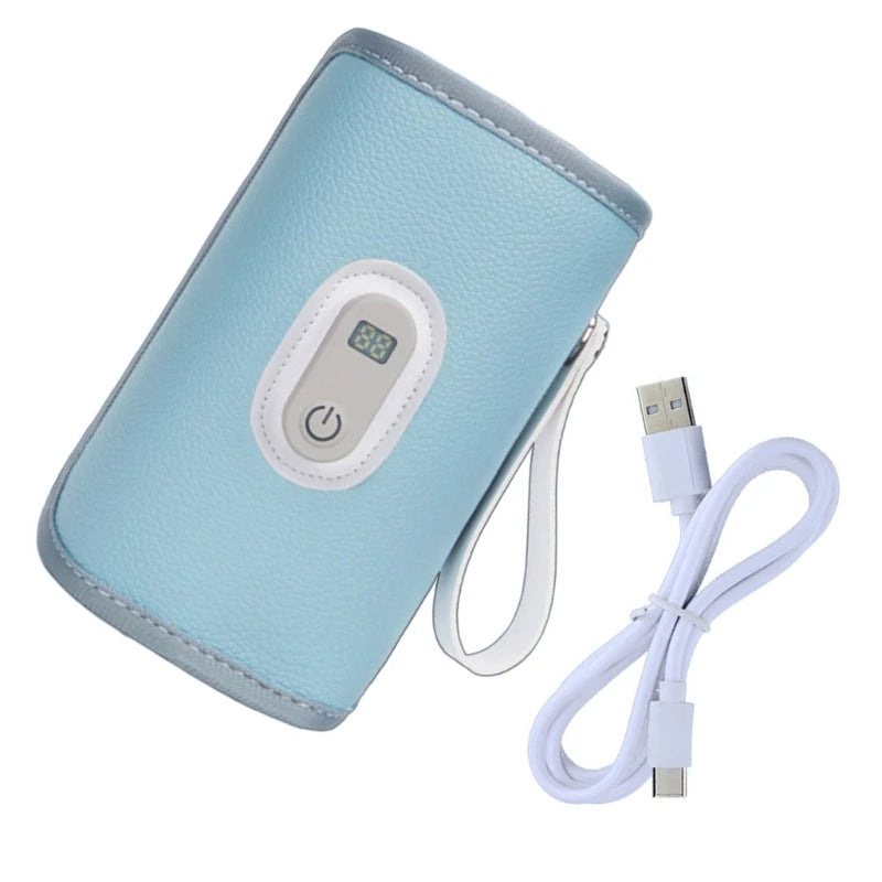 USB Charging Feeding Bottle Heater Heating Sleeve Milk Warmer 5 Temperature Adjust Insulated Breastmilk Warm Bag