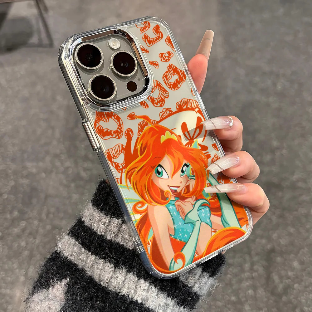 W-Winx C-Club Phone Case for IPhone 17 16e 16 15 14 13 12 11 Mini Pro Max X XR XSMAX 8 7 Air Plus Transparent Soft Cover