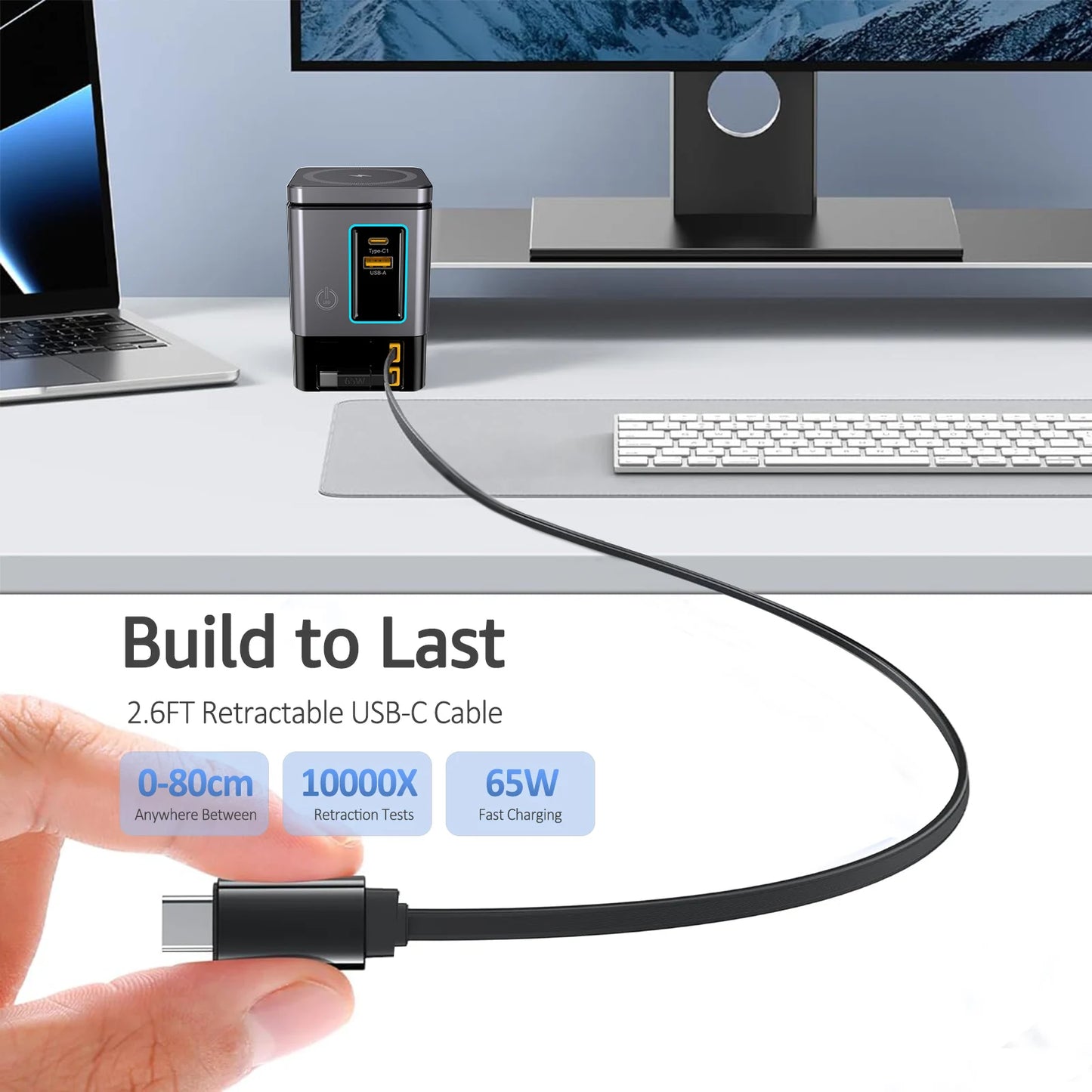 GaN 6 in 1 105W Magnetic Wireless Charger Stand 15W Fast Wireless Charging Desktop Dock Station For iPhone16 15 14 13 Airpod