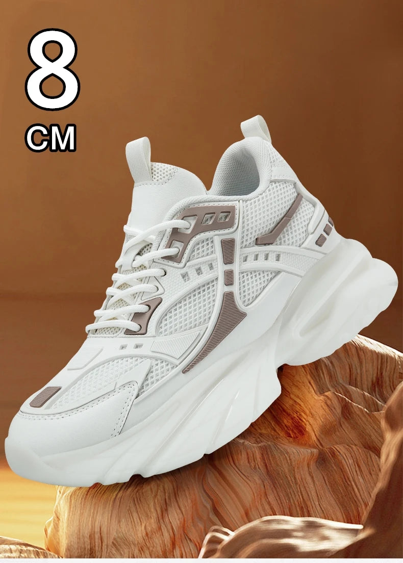 High Quality Casual Sports Elevator Shoes Height Boosting Dad Shoes for Men Hidden Heels Increase Insole 8CM Unisex Lift Sneaker