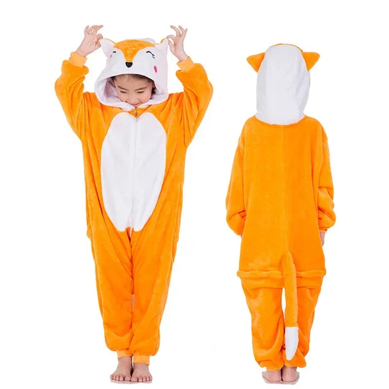 Kigurumi Onesie Kids Unicorn Pajamas For Children Animal Cartoon Blanket Sleepers Baby Costume Winter Boy Girl Licorne Jumspuit