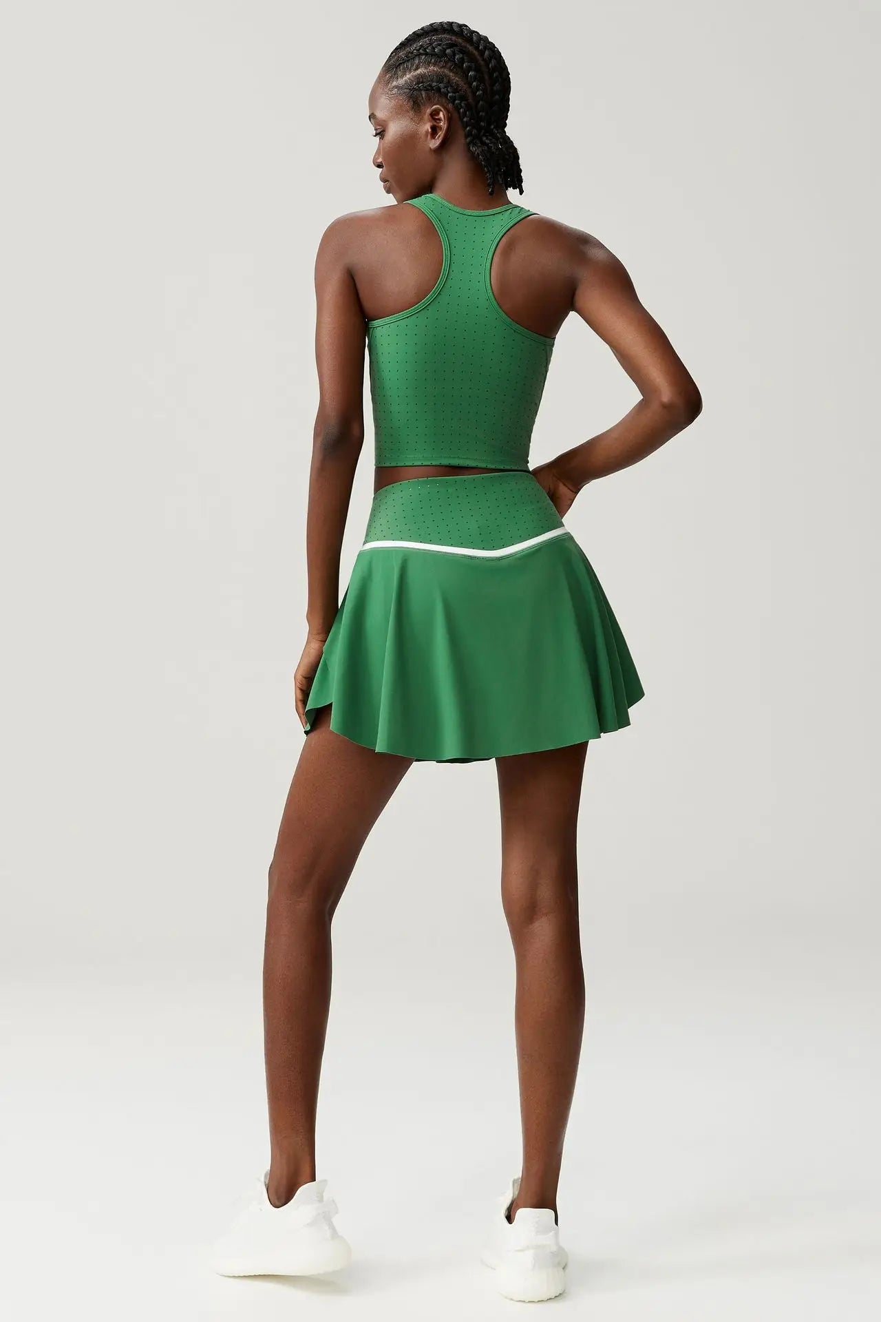 Tennis Skirt Set for Women Quick-drying Badminton Golf Sports Skirt Fitness Breathable Tank Top Bra Workout Pleated Skorts Suit