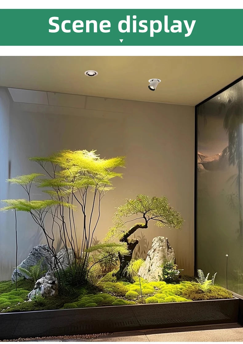 Full Spectrum Plant Fill Light Embedded Spotlight Tube Light Adjustable Angle Indoor Simulated Solar Green Plant Growth Light