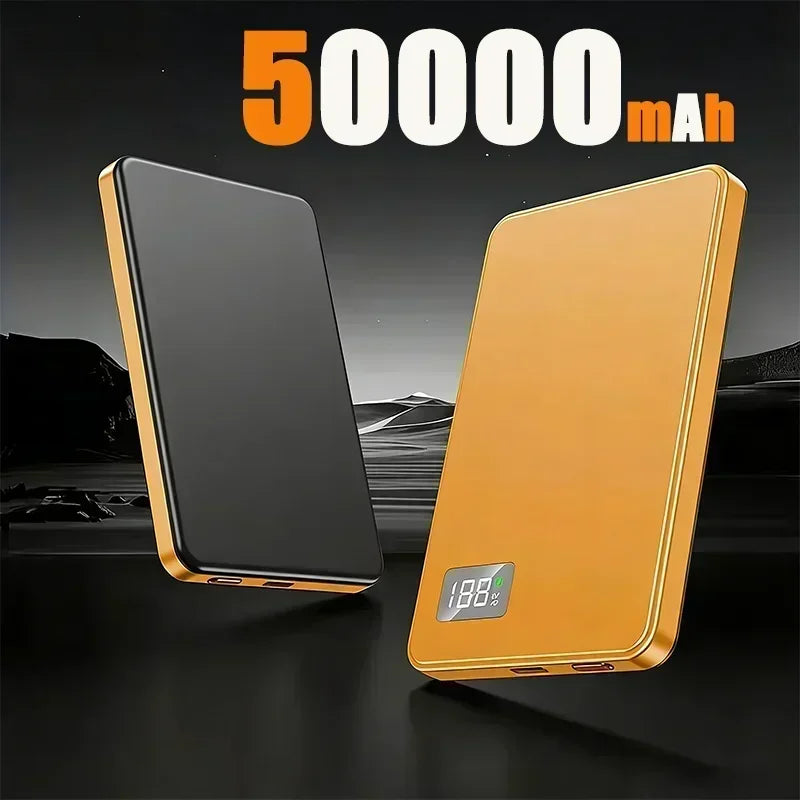 Lenovo 500000mAh CCC Certified Magnetic Ultra Thin Wireless Portable Power Bank Super Fast Charging LED Display Pack For MagSafe