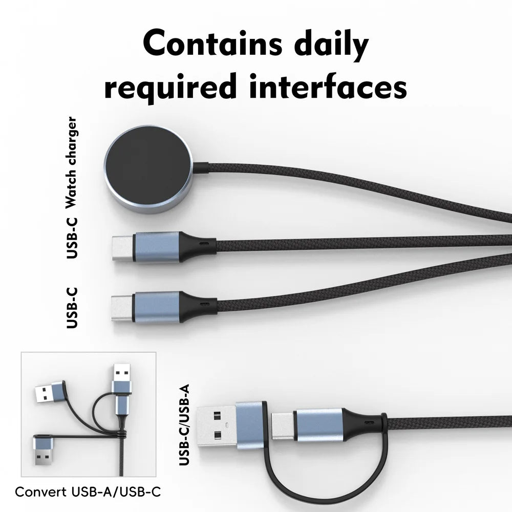 3 In1 Wireless Charging Cable for Mobile Phones with USB-C Wireless Charger for IPhone13 14 16