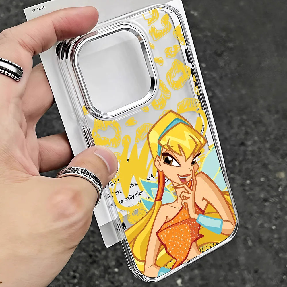 W-Winx C-Club Phone Case for IPhone 17 16e 16 15 14 13 12 11 Mini Pro Max X XR XSMAX 8 7 Air Plus Transparent Soft Cover