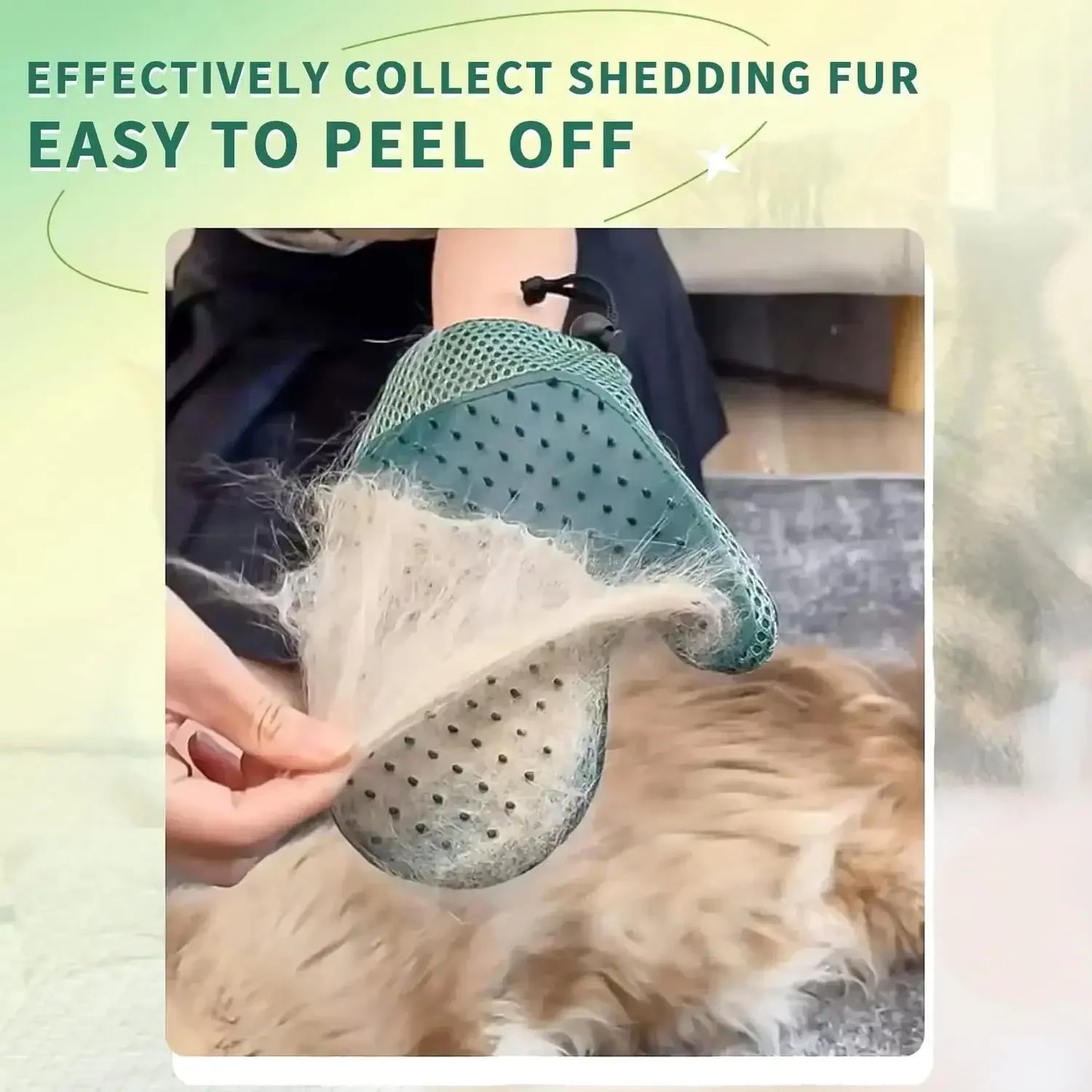 2 In 1 Cat Hair Glove & Pet Fur Remover Glove, Dog Grooming Glove Brush For Shedding, Pet Hair Remover Mitt For Cleaner