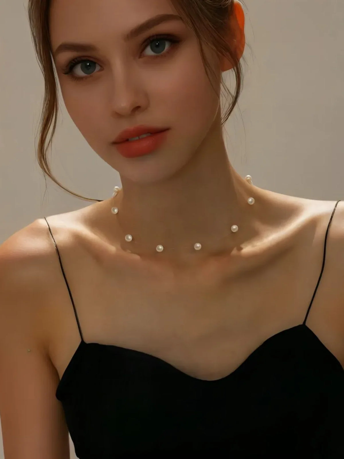 Elegant Cute  White Imitation Pearl Beads Choker Clavicle Chain Necklace For Women Wedding Jewelry Collar 2023 New