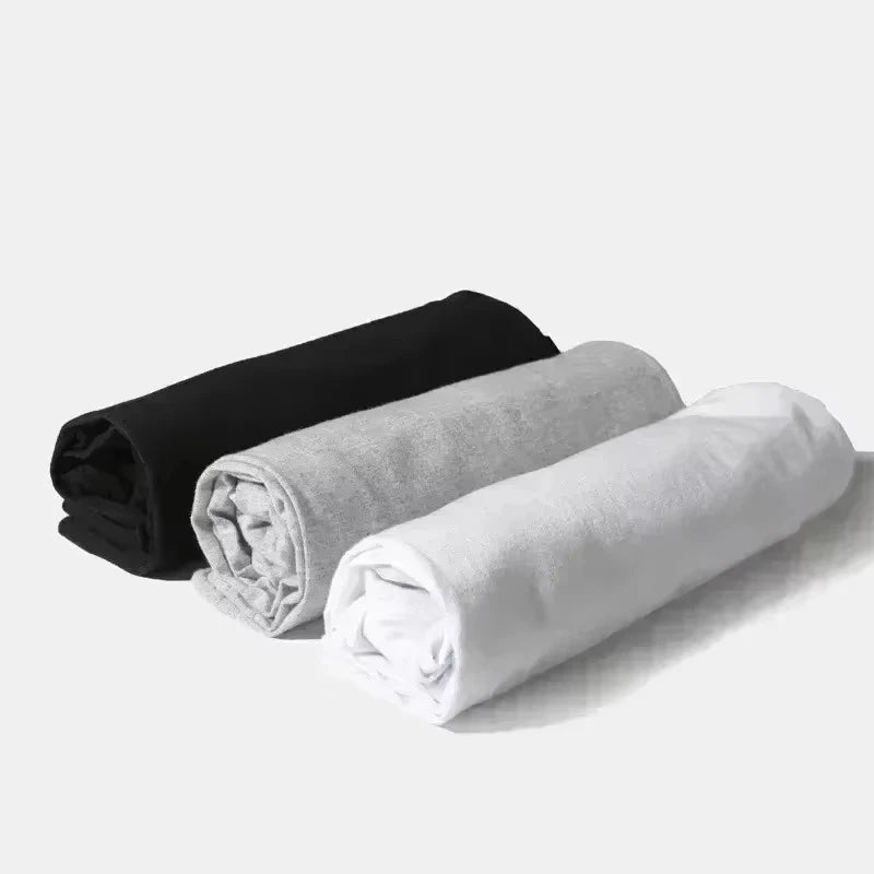 Summer Men's Cool-Comfort Pure Cotton Casual Round-neck Pattern T-shirt Loose Base Layer Shirt for Boys