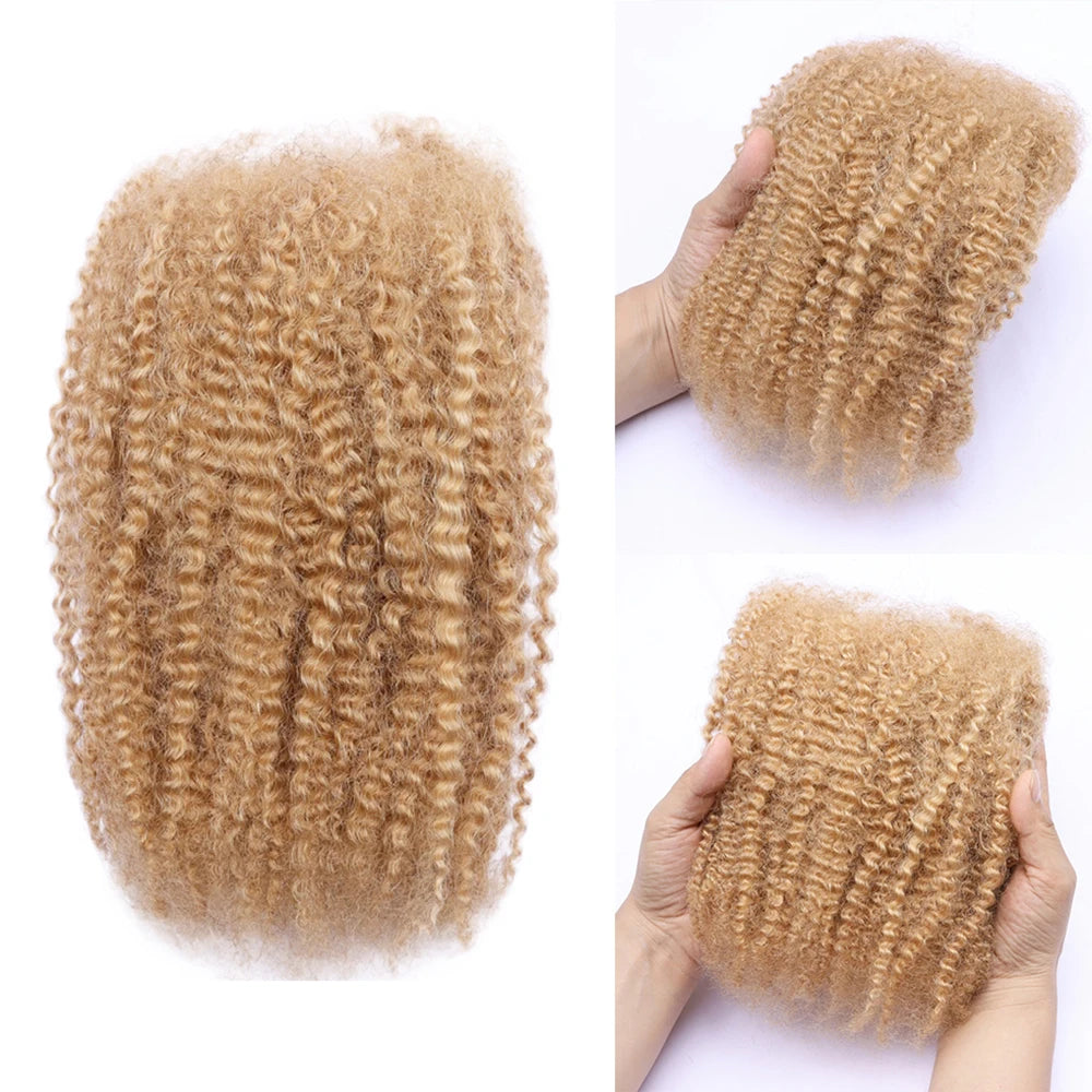 Brazilian Hair Afro Kinky Curly Wave 100% Human Hair Bulk For Braiding Twists Hair For Micro Twist Afro Kinky Hair Extension
