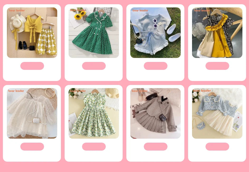 Bear Leader Sweet Girl Princess Sweater Dress Autumn Knitted Long Sleeve Clothes Winter Baby Dress Kids Clothes Girls Vestido