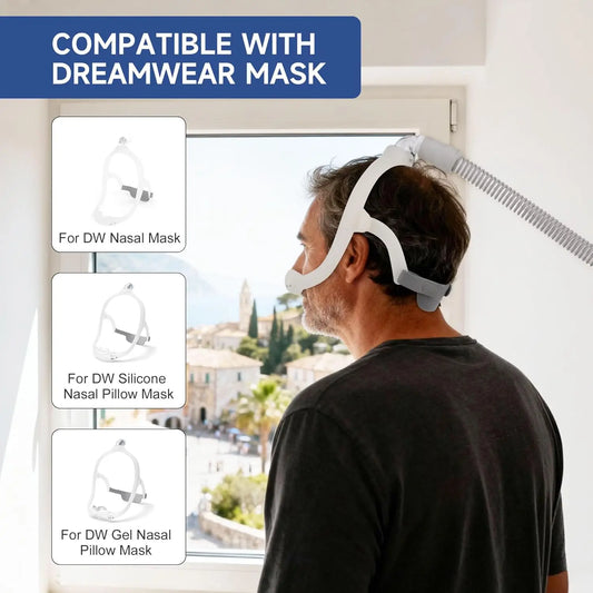 3-1pcs for Dreamwear Replacement Headgear Belt with Arms Adjustable Soft Head Strap CPAP Nasal Mask Pillow Strap for Sleep Apnea