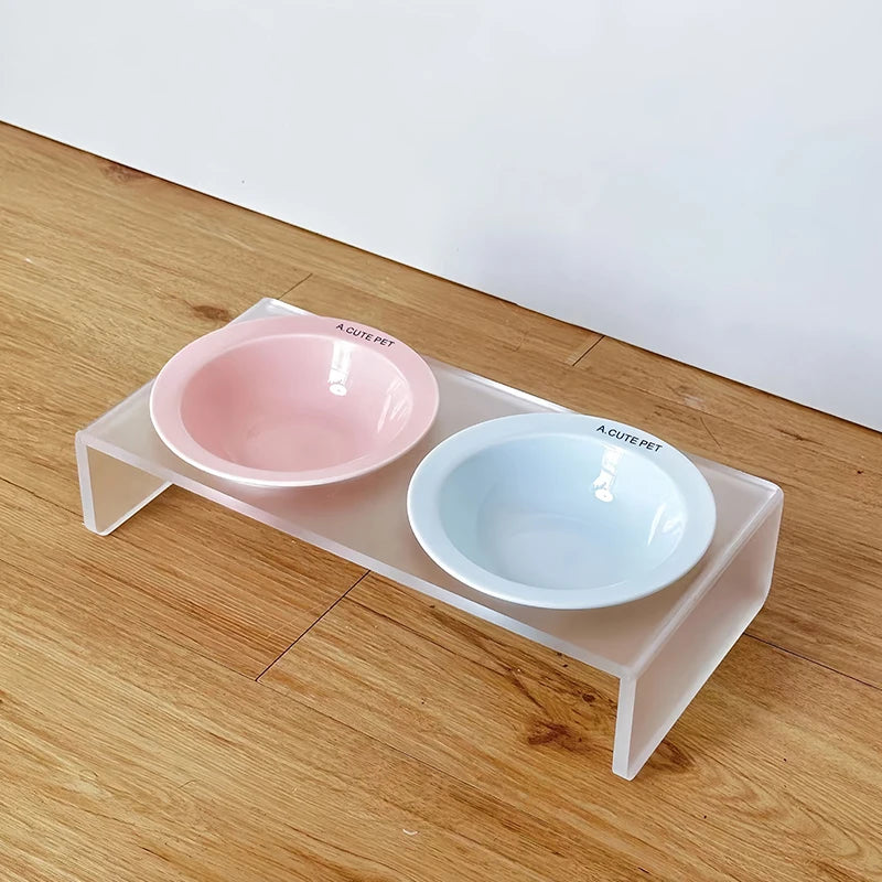 【E】Ceramic Pet Cat Bowl Pet Drinking Water Feeding Bowl Ceramics Cat Food Dog Food Utensils Cat Dog Pet Supplies Accessories