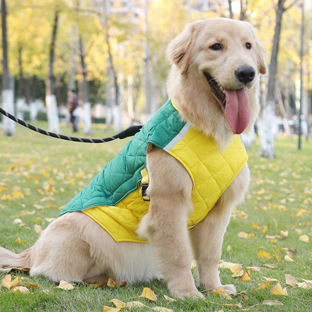 New Winter Pet Dog Clothes Thickened Fighting Dog Clothes Reflective Dog Cotton Clothes Pet Clothes