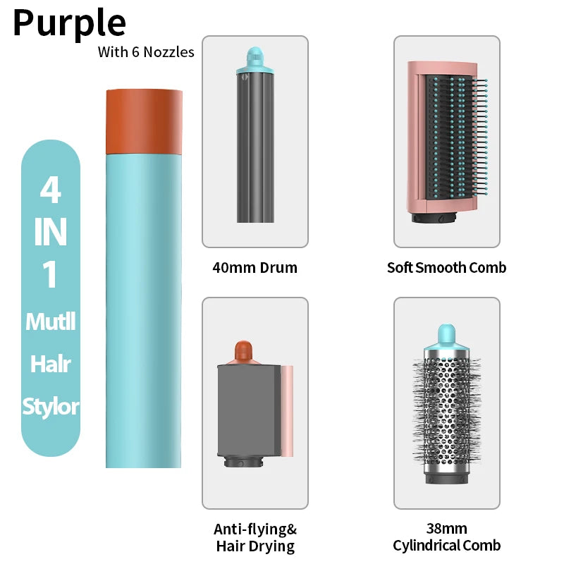 2026 New 7IN1 Multi Hair Styler Curling Iron Hair Hot Air Brush Curling Barrel Hair Dryer Salon Professional Curly Hair Styler