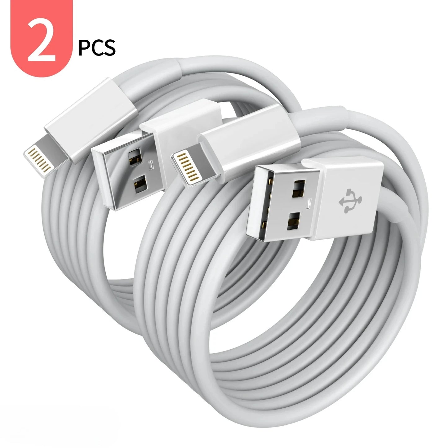 2pcs for iPhone charger cable lightning data cable certified USB A charging cable suitable for iPhone 14 13 12 11