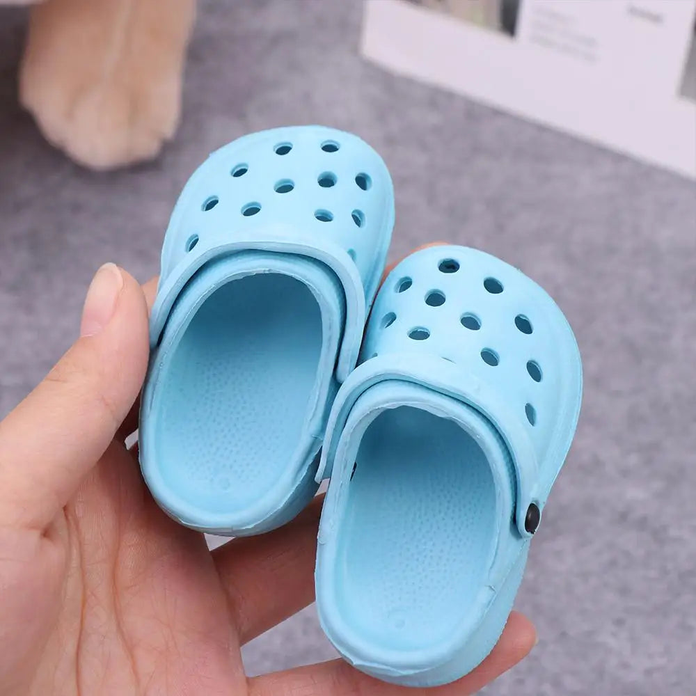 1 Pair Non-slip Pet Sandals Soft-soled Comfortable Dog Hole Shoe Wear-resistant Breathable Dog Rain Boots for Cats