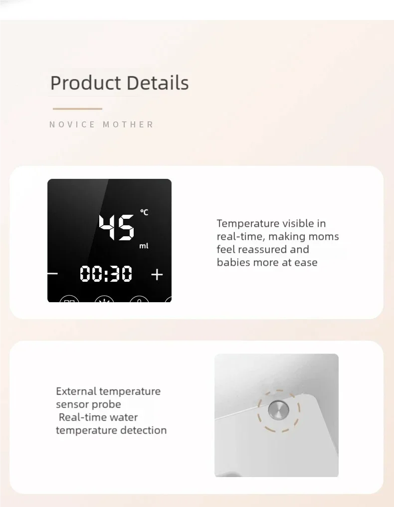 2026 NEW HOT Smart Milk Warmer Baby Bottle Thermos Multi-functional Quick Baby Products Breastmilk Warmer Bottle Sterilizer