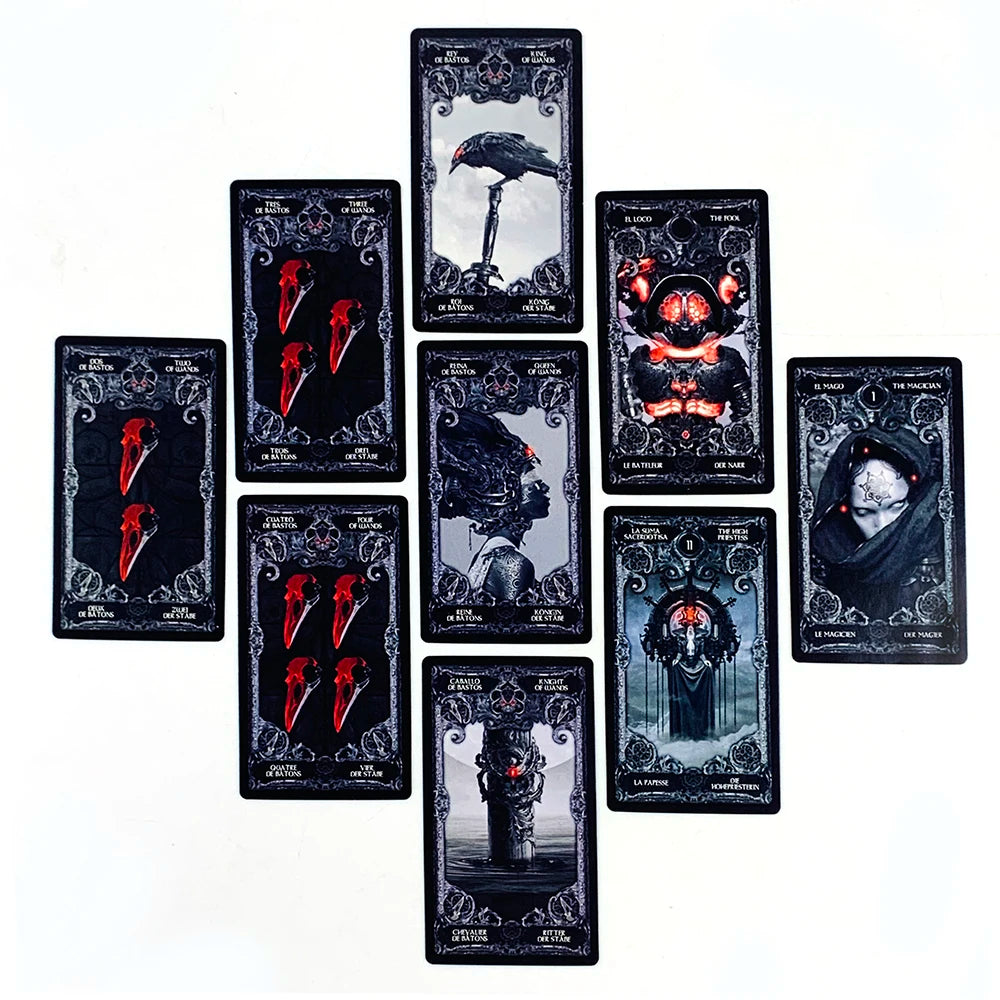 XIII Dark Tarot Cards Deck Board Game Mysterious Divination Edition Borad Playing Games，Holiday Games Leisure Party Card Game