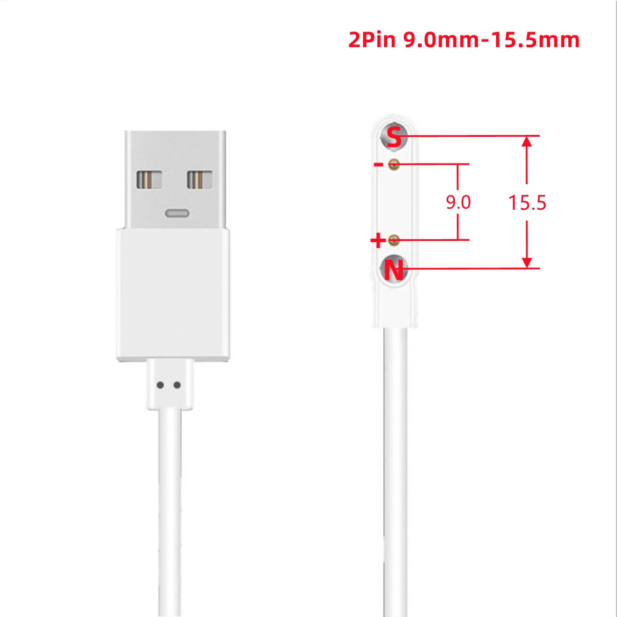 Smart Watch Magnetic USB Charger 2pin 4pin Charging Cable Line Cord Power Adapter Long Wire For Smartwatch Juicer Beauty Devices