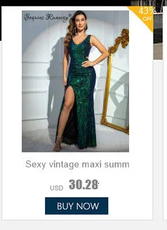 Sexy vintage maxi black sequin summer dress women 2025 elegant luxury birthday party long dresses fishtail evening dress vestido