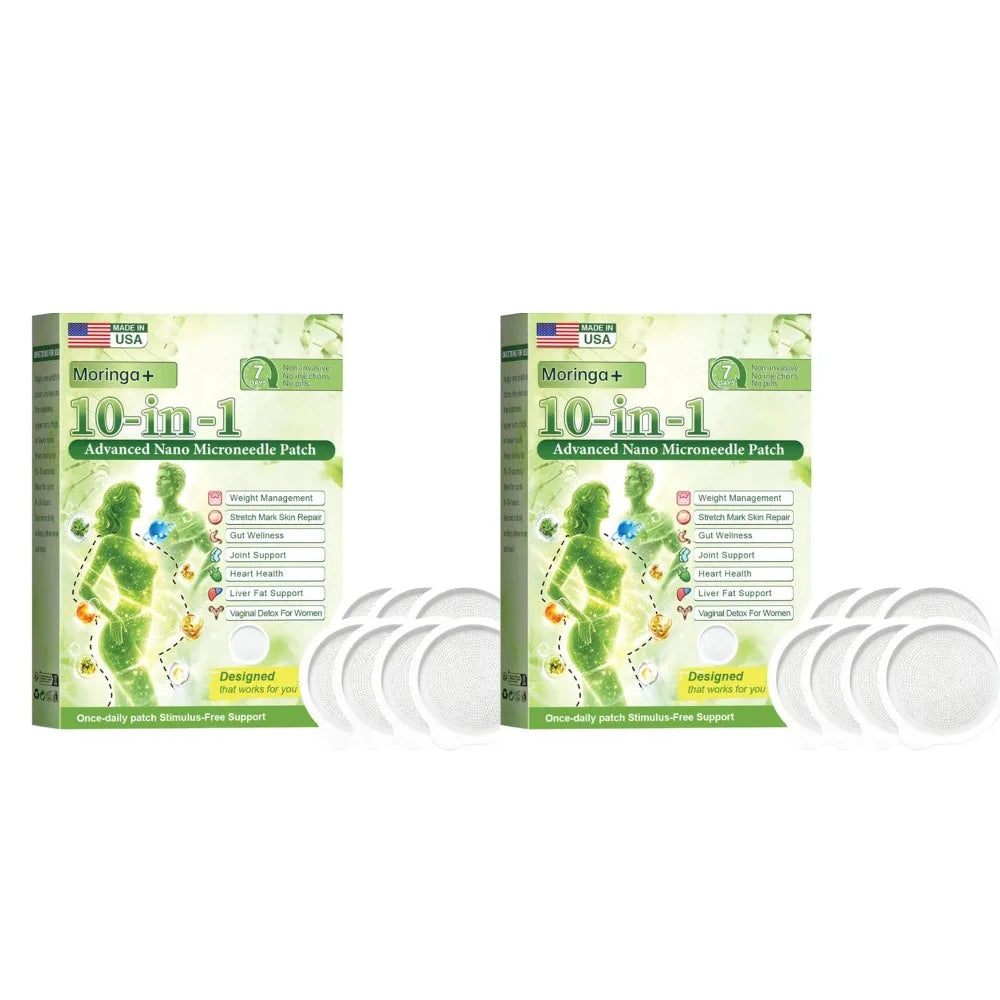 1-10X Advanced Moringa Berberine X Nad Patches - Comprehensive 10-In-1 Wellness Support Promote Internal Balance for Women Men