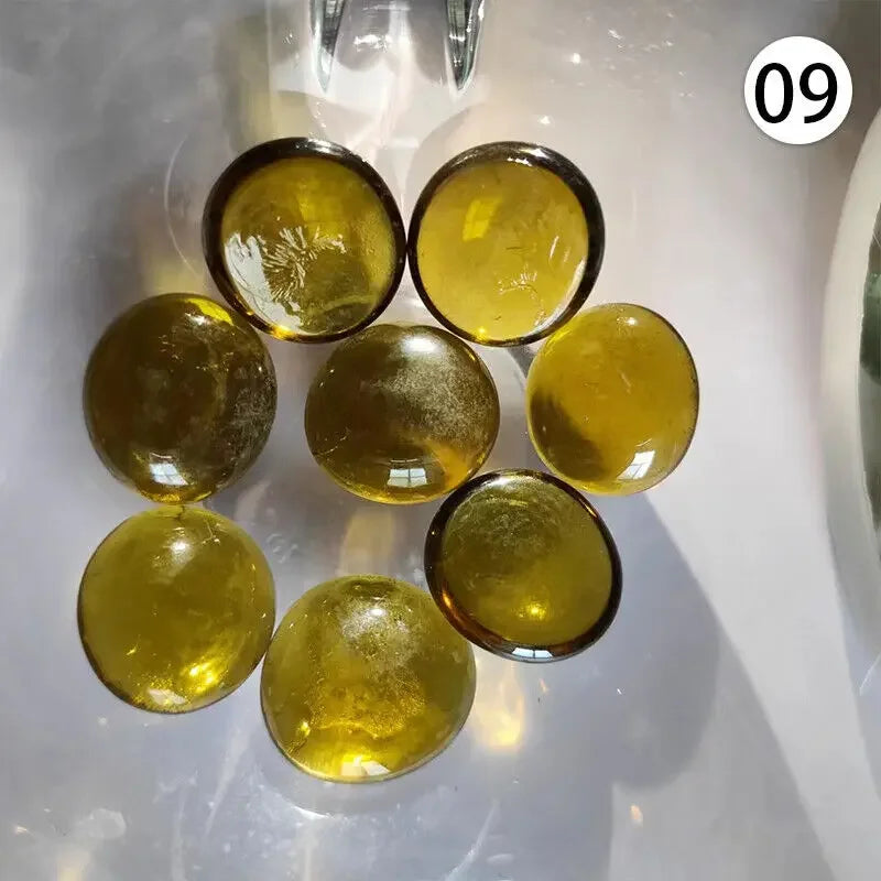 100% Natural Round Clear Quartz Crystal Bulk Tumbled Stone Mini Colourful Flat Stone Ornament Fish Tank Aquarium Decorations