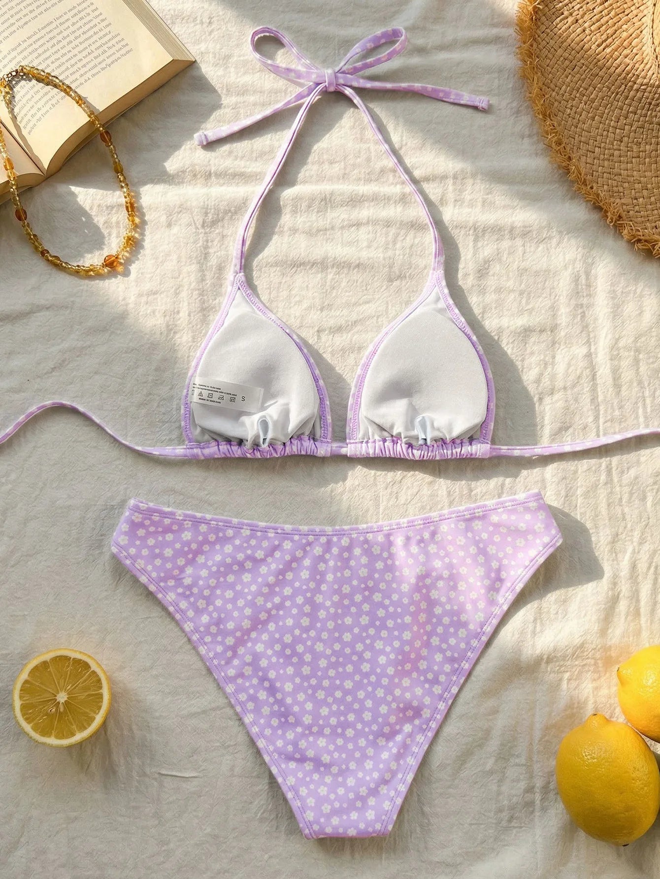 2026 Fashion Sexy Leopard Print Bikini Set for Women, Tie Side String Two Piece Swimsuit, Push Up Beach Bathing Suit, Summer
