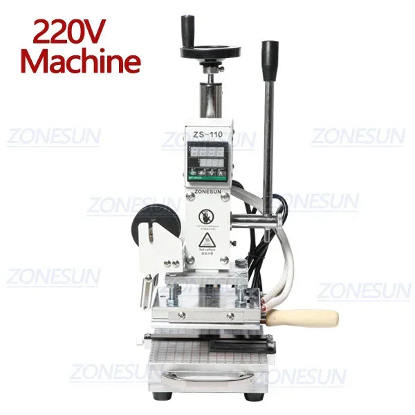 ZONESUN ZS110 Hot Foil Stamping Bronzing Embossing Machine Slideable Workbench Digital Leather PVC Paper Heat Press Machine