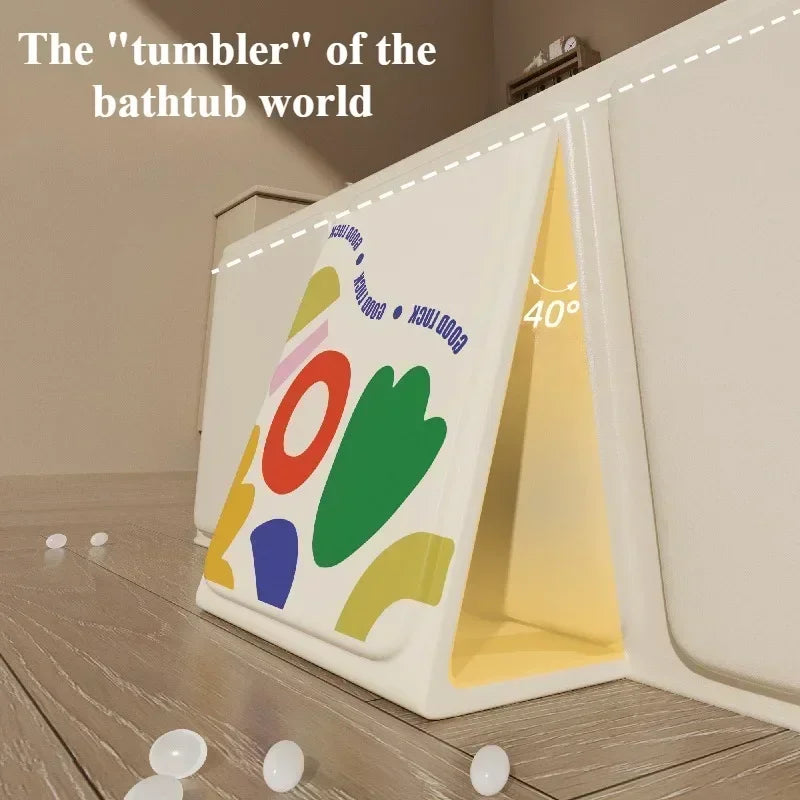 Durable Baby Bathtub Foldable Infant Bath Basin Thickened Large Portable Hot Tub with Shower Function for Home Travel Car Use