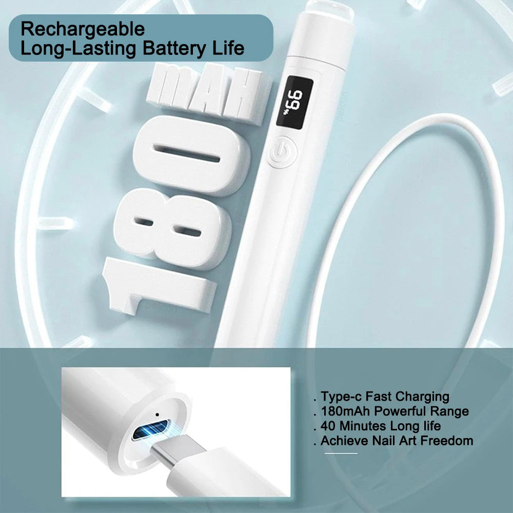 UV LED Nail Lamp Nail Dryer Lamp Removable Mini Portable Nail Dryer Rechargeable Nail lamp For Gel Nails Nail Art Tools