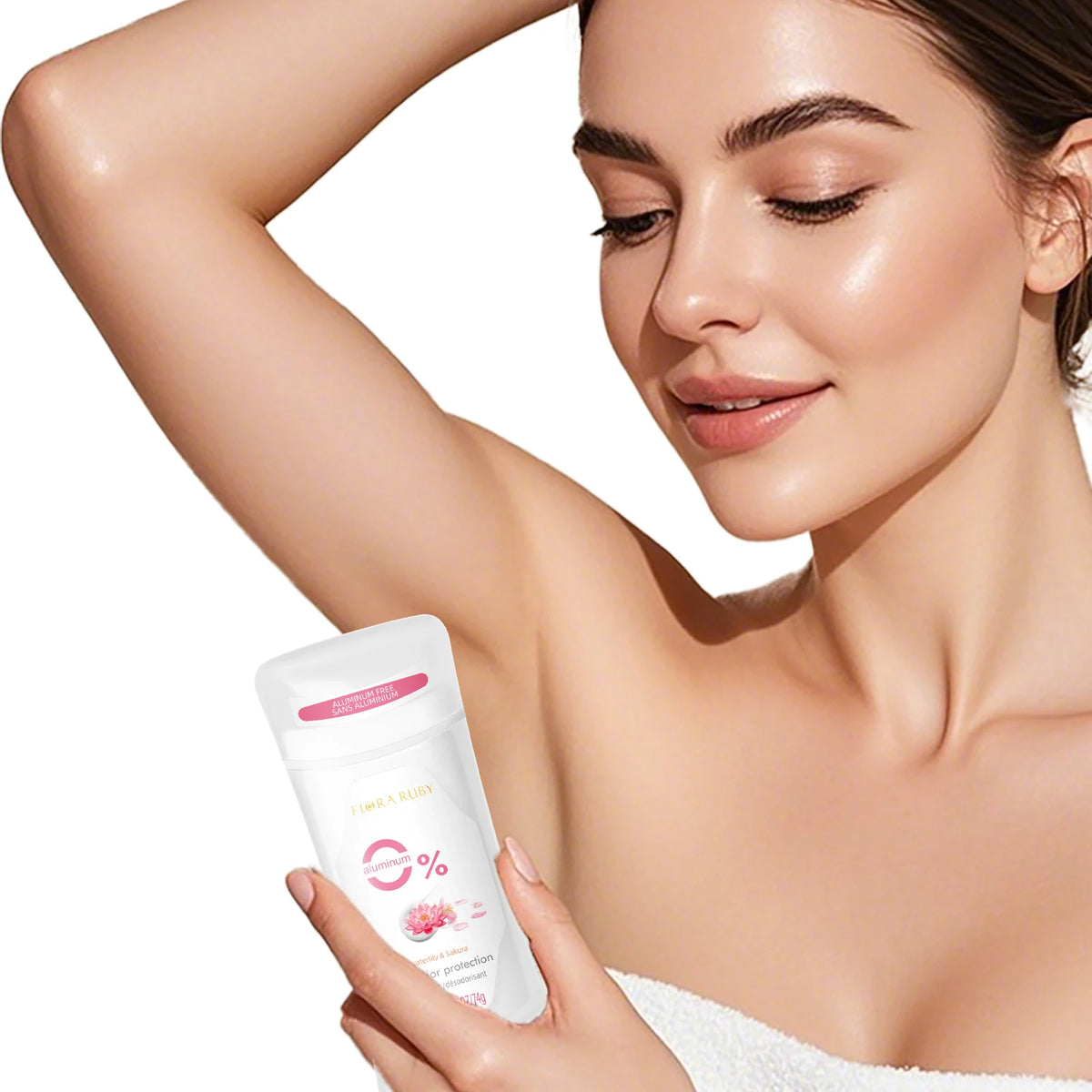 2PCS/Set Body Odor Remover，Deodorant stick，Aluminum Free，48H Natural Flower Scent Deodorize, Long Lasting and Refreshing Dryness