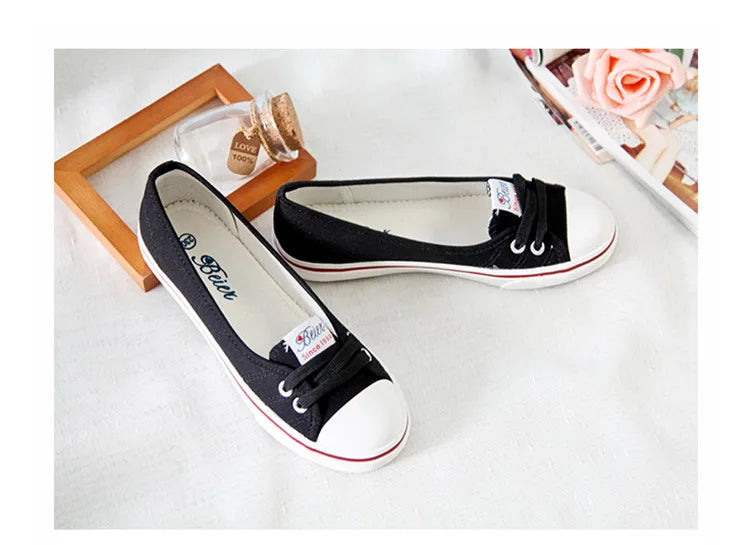 Women Shoes Female Flats Breathable Ladies Casual Canvas Shallow Sports Shoes Women's Sneakers Fashion Comfortable Sneakers