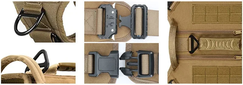 Tactical Military Vest Pet German Shepherd Golden Retriever Tactical Training Dog Harness and Leash Set For All Breeds Dogs
