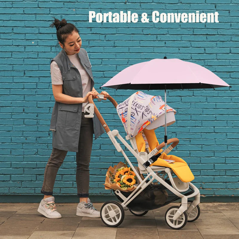 Clip-on Universal Baby Parasol 85cm Diameter 2 in 1 Baby Stroller Umbrella For Sun Shade Rain-proof Baby Stroller Accessories