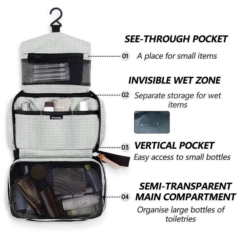 Naturehike Storage Bag Collapsible and Portable Travel Lightweight Toiletry Bag Business Luggage Packing Organize Bag