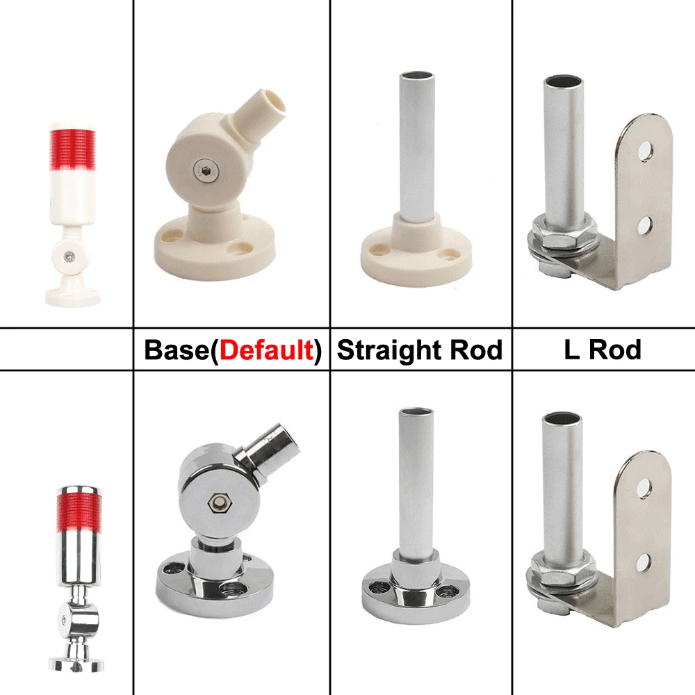 1-3 color LTA Vertical Industrial Multilayer Stack light Lamp Signal Tower Alarm caution light Flash Industrial Tower LED Silver