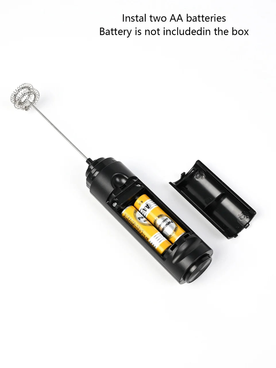 Handheld Electric Milk Coffee Mixer, High-Speed Cream Mixer, AA Battery Powered Latte and Cappuccino Kitchen Appliances