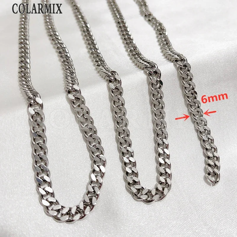5Meters Hotsell Chunky Chains gold Metallic Fashion Jewelry gift Hip pop Necklace Fashion Jewelry