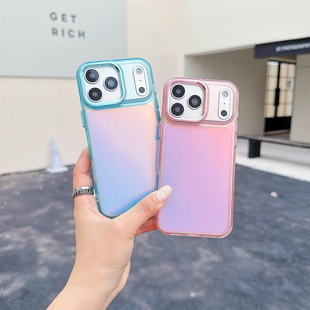 Luxury Color Chameleon Phone Case For iPhone 17 Pro Max Air 16 15 Plus 14 13 12 11  X XS Shockproof Protective Mobile Back Cover