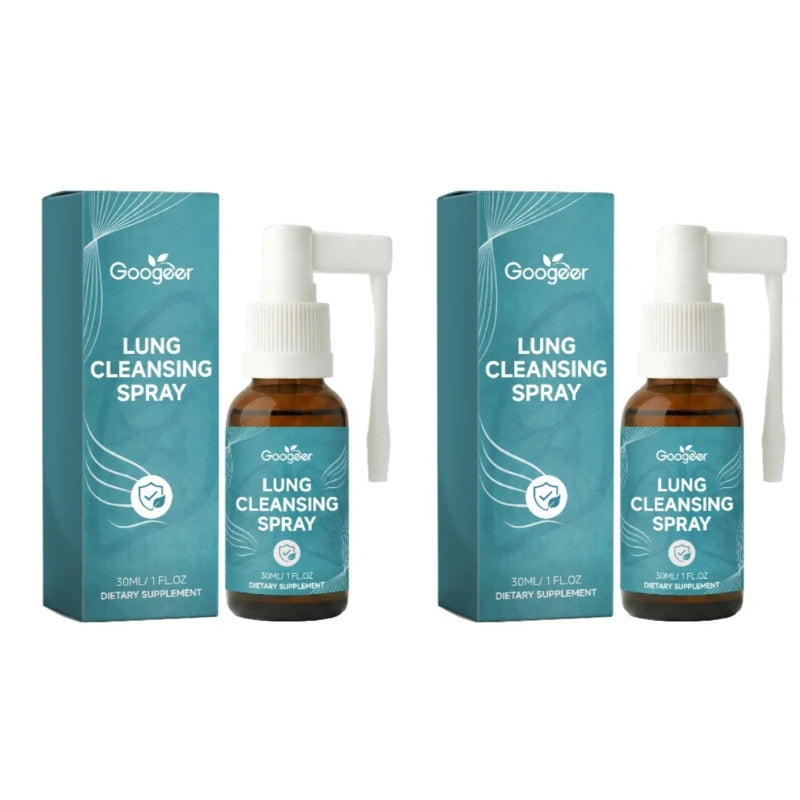 Googeer Lung Wellness Spray Natural Respiratory Support Dietary Supplement Liquid Mist Easy Use for Men Women 30ml 1 Fl Oz Daily